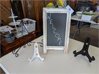 Double Sided Chalk Stand & (3) Picture Stands