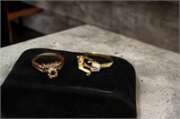 (2) 14 ct Gold Rings - No Settings, 5.7 gm