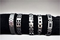 (5) Stainless Bracelets