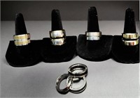 (3) Sets of Spike Rings & (2) Sets of Unmarked