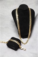 14K Gold Necklace & Matching Bracelet 132.2 Grams