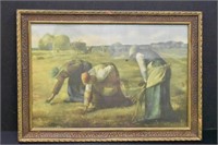 "The Gleaners" 1857 Framed Replica Painting