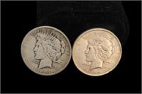 1922-D and 1924-S Peace Dollars