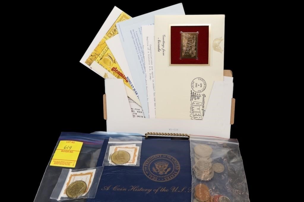 (10) Presidential Medals, (20) Misc. Foreign Coins