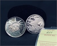 (2) 1 oz. Silver Rounds .999
