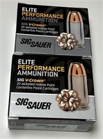 40 QTY SIG SAUER 9MM 147GR V-CROWN AMMO