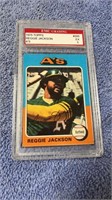 Reggie Jackson Oakland 1975 baseball ex 5