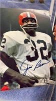 8x10 Jim brown autographed print football