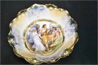 Vintage K. St.T Orpheus & Eurydice Porcelain Bowl