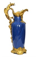 Chinese Bronze Mounted Blue Glazed Vase