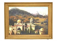 Framed Oil Painting of Armenian Church, Signed