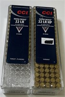 160 QTY CCI 22LR HP 36/40GR AMMO