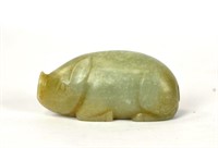 Chinese Carved Jade Figure of Pig