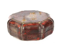 Chinese Octagonal Shape Lacquered Box