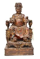 Christie's Antique Chinese Painted Wood Buddha