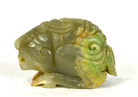 Chinese Carved Greenish Jade Figure