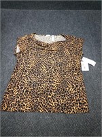New with tags Liz and Co 2XL cheetah print top