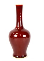 Chinese Ox Blood Red Glazed Vase