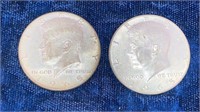 (2) 1965 Kennedy half dollars