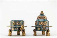 Pair Chinese Cloisonne´Censers