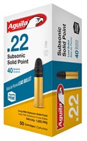 Aguila 1B220269 Subsonic High Velocity 22 LR 40 gr