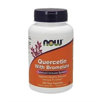 NEW | NOW Foods Quercetin with Bromelain 120 Ve...