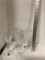 Waterford crystal flute champagne glasses