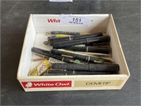 Small Box of Older Fountain Pens and Pencils