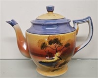 Vintage Japanese Lusterware Teapot 7 In. Tall
