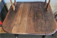 1900s Soft Wood Table On Caster
