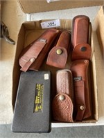 3 Leather Knife Holders