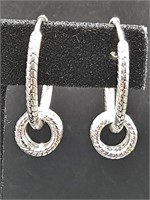 Sterling Silver Hoop Earrings 7.46 g