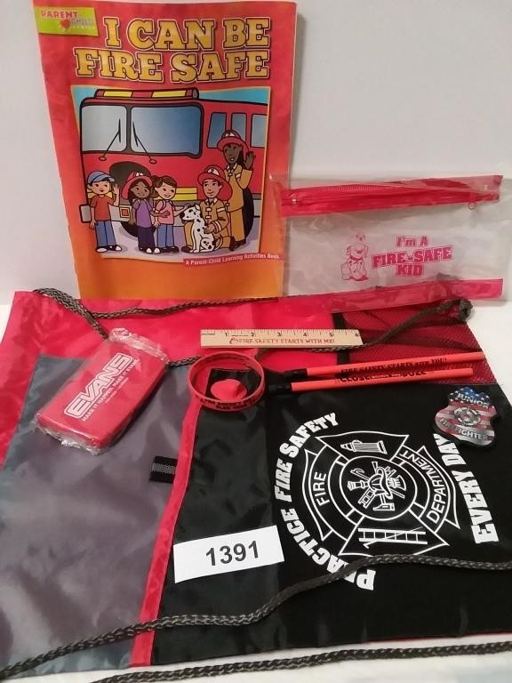 NEW Junior Firefighter Badge Backpack Pencil Pouch