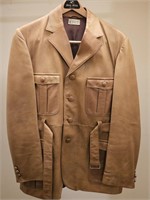 Vintage Viranny Leather Dress Coat. 23 " under