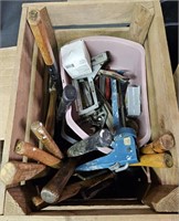 Crate Full Of Different Sized Hand Tools