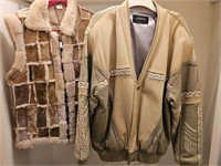 2- Leather & Suede Vest & Jacket.