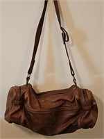Leather Carryon Bag. 21 X 9 X 9 "