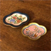 (2) Small Enamel Trays