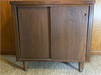 Mid-Century Wood Record Cabinet