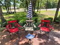 5- Beach lot.  3 chairs w shoulder strap carry