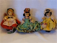 3- Madame Alexander dolls. French, Brazil &