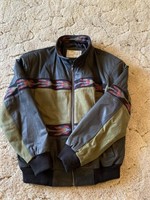 Black and Green Leather Jacket Size M, by Mesa