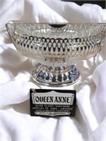 Vintage Queen Anne SILVER PLATED SUGAR BOWL