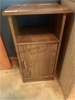 Wood table side dresser. Approximately 27 in tall