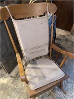 Sturdy wooden rocking chair
