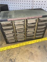 Metal organizers filled with nuts washer screws