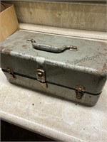 Vintage metal tackle box