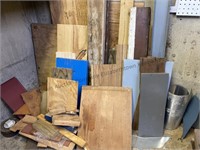 Pile of scrap lumber pieces