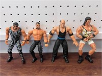 Lot of 4 1999 Marvel Toy Wrestlibg Figures WWE/WWF