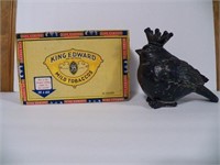 King Edward Cigar Box and Wooden Bird
